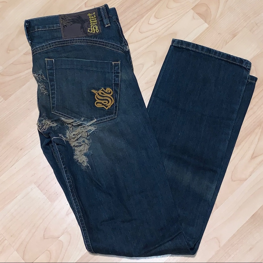 Smet Men’s Reborn Distructed Blue Jeans 32x33
